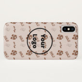 Brown real estate business pattern Case-Mate iPhone hülle (Rückseite (Horizontal))