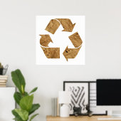 Brown Recycle Sign Poster (Heimbüro)