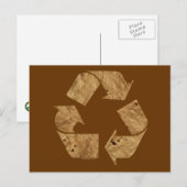 Brown Recycle Sign Postkarte (Vorne/Hinten)