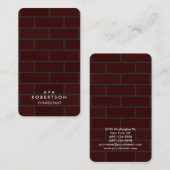 Brown Red Brick Wall Brick Creative Consultant Visitenkarte (Vorne/Hinten)