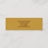 Brown Red Monogram Consultant Business Card Mini Visitenkarte (Rückseite)