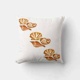 Brown Red Seashells Kissen