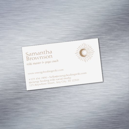 Brown Reiki Master Magnetische Visitenkarte (Beispiel)
