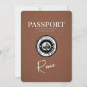 Brown Reno Passport Save the Date (Vorderseite)