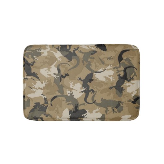Brown Reptile Camouflage Bath Mat Badematte (Vorderseite)