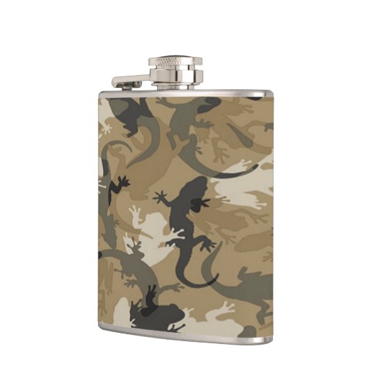 Brown Reptile Camouflage Flask Flachmann (Links)