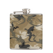 Brown Reptile Camouflage Flask Flachmann (Vorderseite)