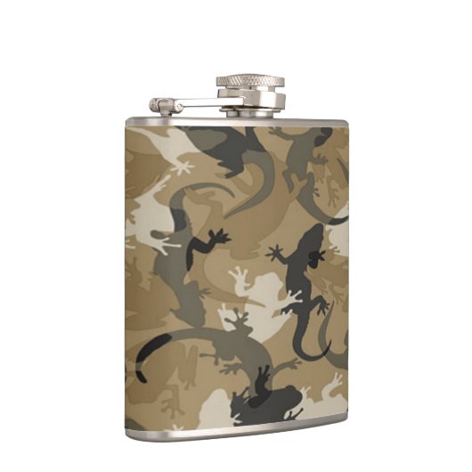 Brown Reptile Camouflage Flask Flachmann (Rechts)