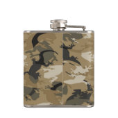 Brown Reptile Camouflage Flask Flachmann (Rückseite)