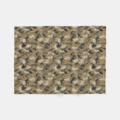 Brown Reptile Camouflage Fleece Blanket (Vorderseite (Horizontal))