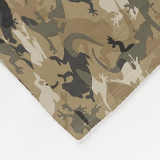 Brown Reptile Camouflage Fleece Blanket (Ecke)