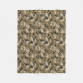 Brown Reptile Camouflage Fleece Blanket (Vorderseite)