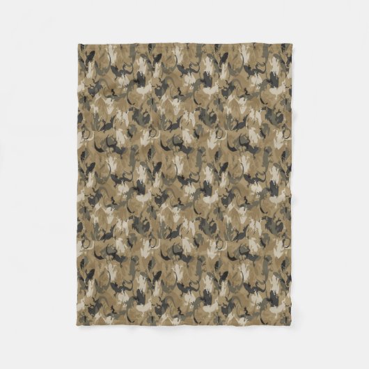 Brown Reptile Camouflage Fleece Blanket (Vorderseite)