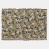 Brown Reptile Camouflage Throw Blanket Decke (Vorderseite)