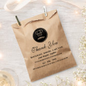 Brown Restaurant Bakery Food Custom Logo Geschenktütchen (Ausgeschnitten)