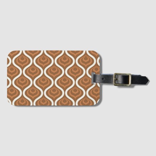 Brown Retro Gepäckanhänger (Vorderseite (Horizontal))