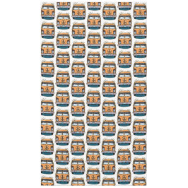 Brown Retro Hippie Vans Geburtstag Tischdecke