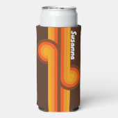 Brown Retro Loop mit Namen Selters Dosenkühler (Seltzer Rückseite)