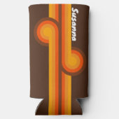 Brown Retro Loop mit Namen Selters Dosenkühler (Rückseite)