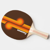 Brown Retro Loop mit Namen Tischtennis Schläger (Seitenansicht)