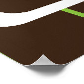 Brown Retro Squares Poster (Ecke)