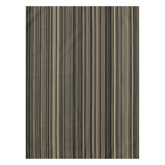 Brown Retro Streifen-Tischdecke beige Taupe Tischdecke (Vorderseite)