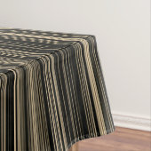 Brown Retro Streifen-Tischdecke beige Taupe Tischdecke (Beispiel)