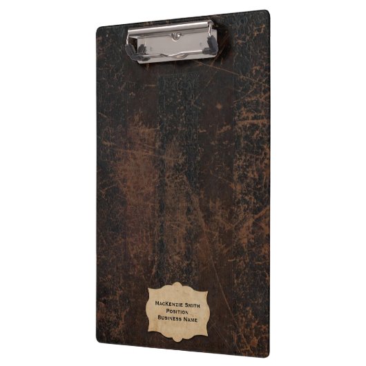 Brown rieb das Leder (Imitat) personalisiert ab Klemmbrett (Links)
