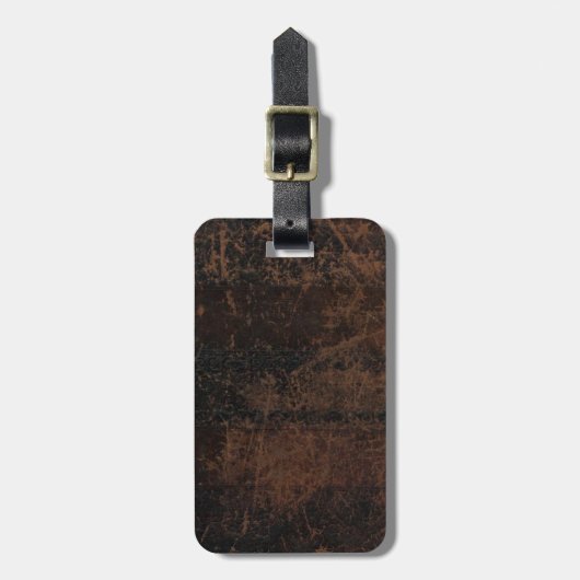 Brown rieb ledernen Blick-Gepäckanhänger ab Gepäckanhänger (Vorderseite vertikal)