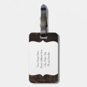 Brown rieb ledernen Blick-Gepäckanhänger ab Gepäckanhänger (Rückseite vertikal)