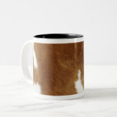 Brown-Rindleder-Druck Zweifarbige Tasse (Vorderseite Links)