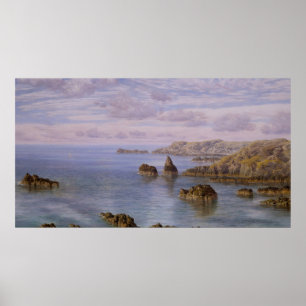 BROWN ROCK FORMATION AUF WASSERKÖRPER WÄHREND DES POSTER