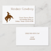 Brown Rodeo Cowboy Visitenkarte (Vorne/Hinten)