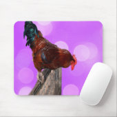 Brown Rooster Nosy Parker, Mousepad (Mit Mouse)