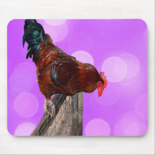 Brown Rooster Nosy Parker, Mousepad