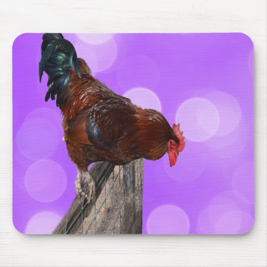 Brown Rooster Nosy Parker, Mousepad (Vorne)
