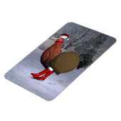 Brown Rooster Santa Claus Magnet (Linke Seite)