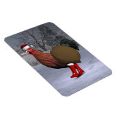 Brown Rooster Santa Claus Magnet (Rechte Seite)