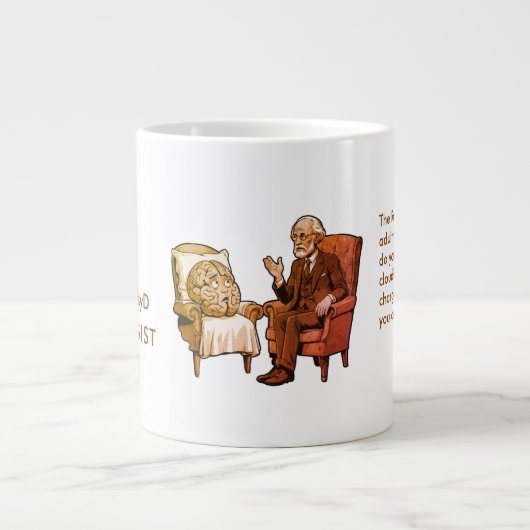 Brown Rorschach Freud Brain Psychologist Mental He Jumbo-Tasse (Vorderseite)