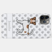 Brown Rough Coat Parson Russell Terrier & Name Case-Mate iPhone Hülle (Rückseite (Horizontal))