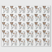 Brown Rough Coat Parson Russell Terrier Pattern Geschenkpapier (Flach)