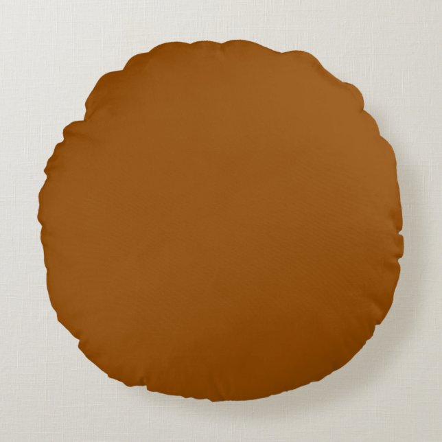 Brown Round Pillow Rundes Kissen (Vorderseite)