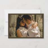 Brown RSVP QR Code Card for Modern Wedding (Rückseite)