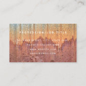 Brown Rust Metallic Texture Monogram Initial Visitenkarte (Rückseite)