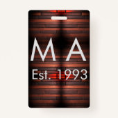 Brown rustic brick stone add name letter year date ausweis (Rückseite)