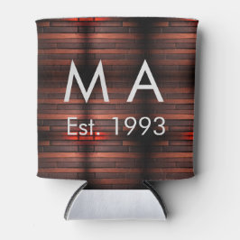 Brown rustic brick stone add name letter year date dosenkühler