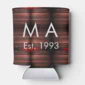 Brown rustic brick stone add name letter year date dosenkühler (Rückseite)