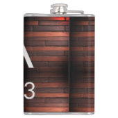 Brown rustic brick stone add name letter year date flachmann (Rückseite)