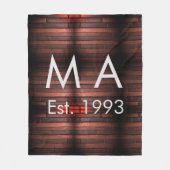 Brown rustic brick stone add name letter year date fleecedecke (Vorderseite)