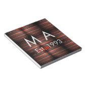 Brown rustic brick stone add name letter year date notizblock (angewinkelt)